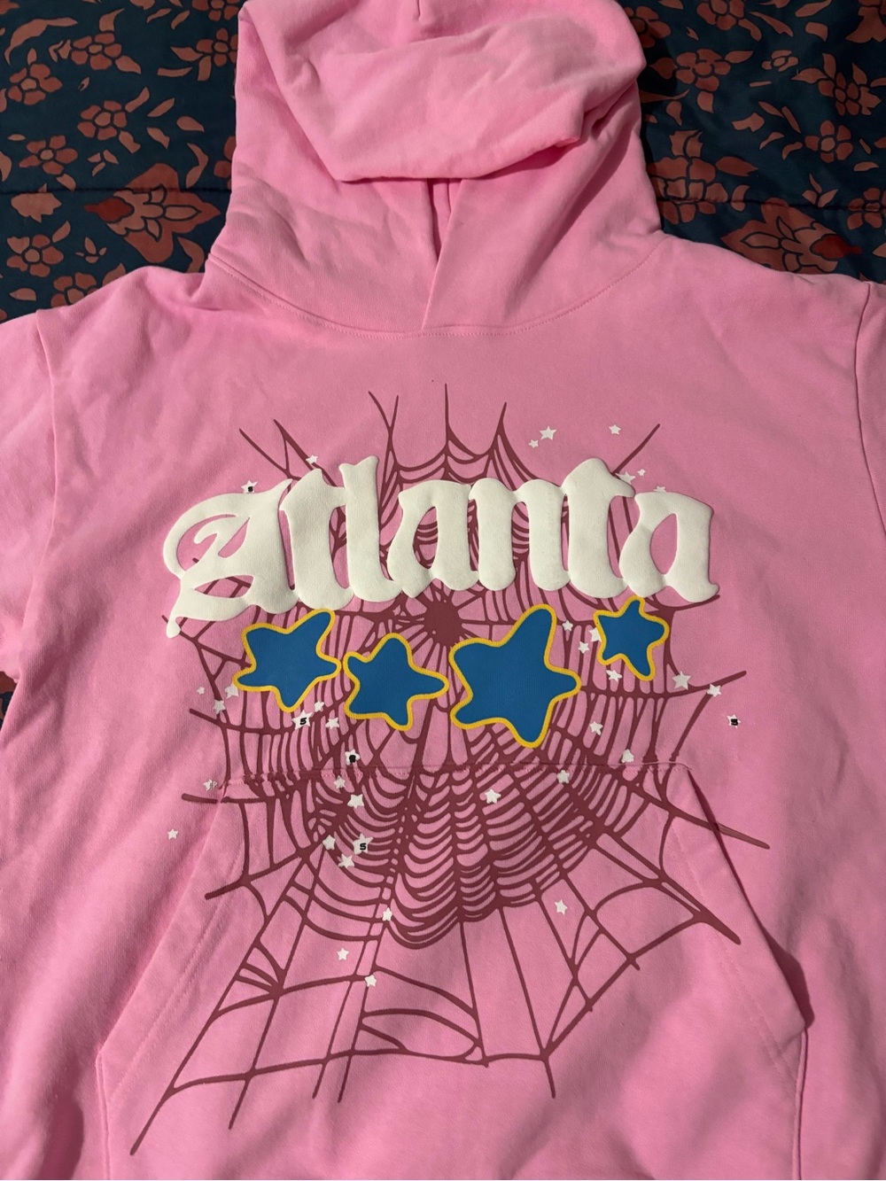 Pink Atlanta Graphic Hoodie Sweatshirt
